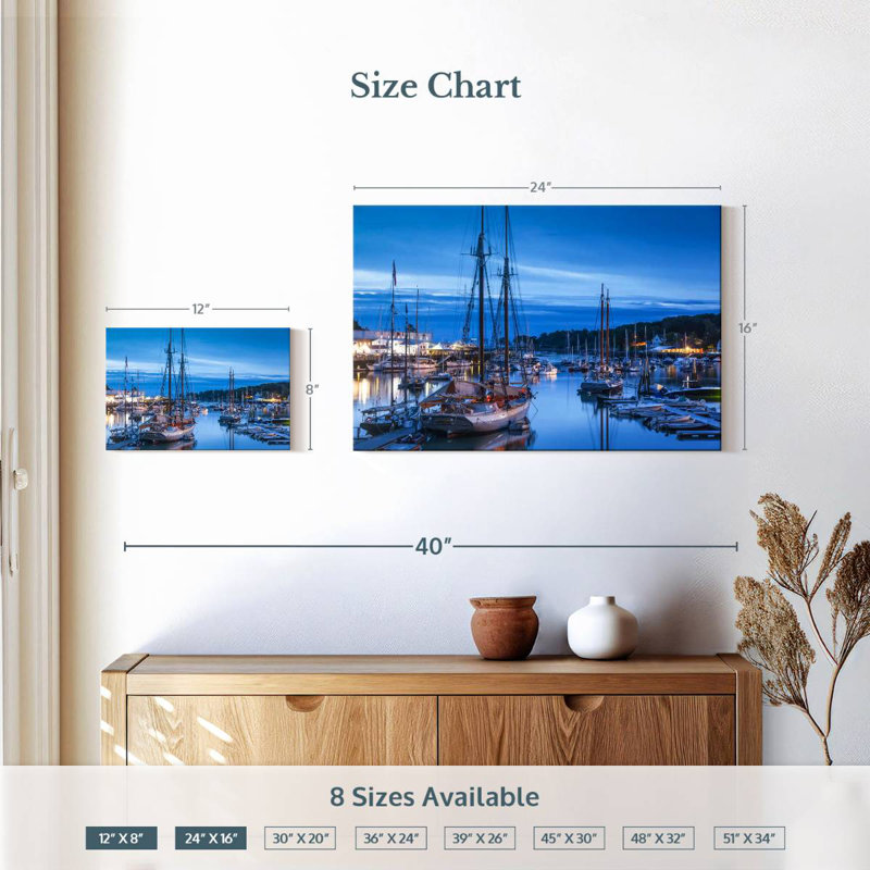 Kavia Camden Harbor dans le Maine, H 16 po x l 24 po