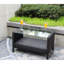 Meuble de patio brun avec 4 compartiments modulaires et rangement