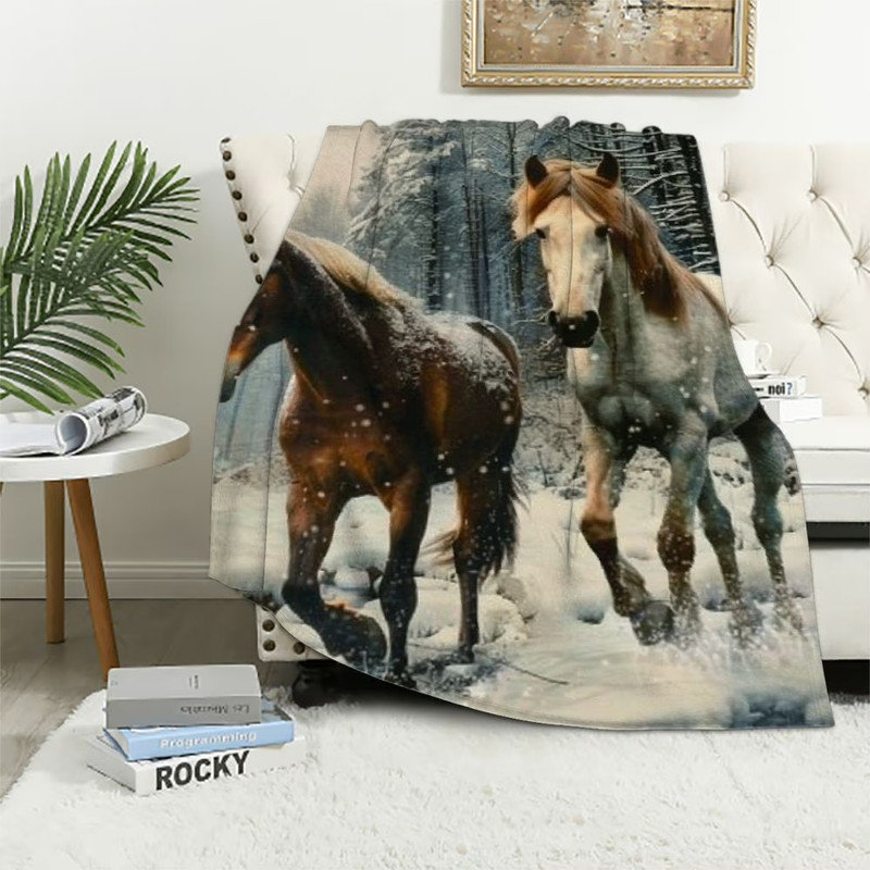 Jeté de cheval au galop pour enfants, L 40 po x l 30 po
