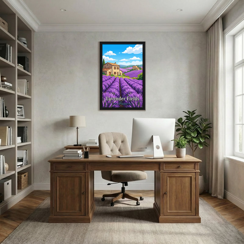 Paysages de campagne et paysages lavande, France, H 18 po x l 12 po