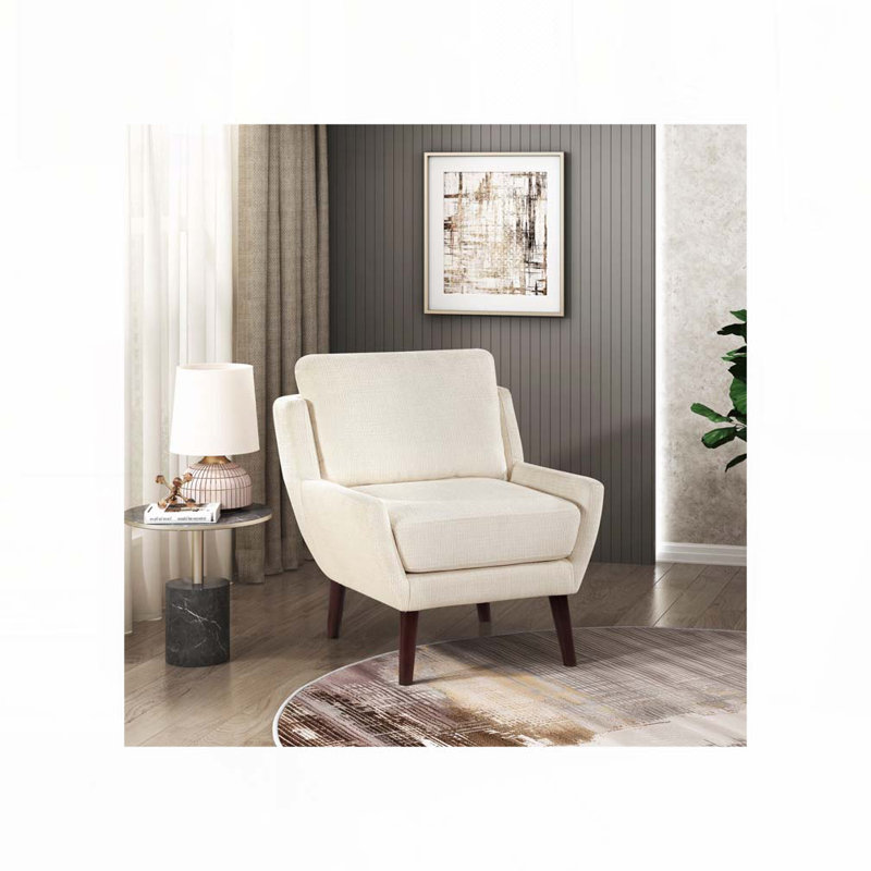 Fauteuil d'appoint en chenille, Beige