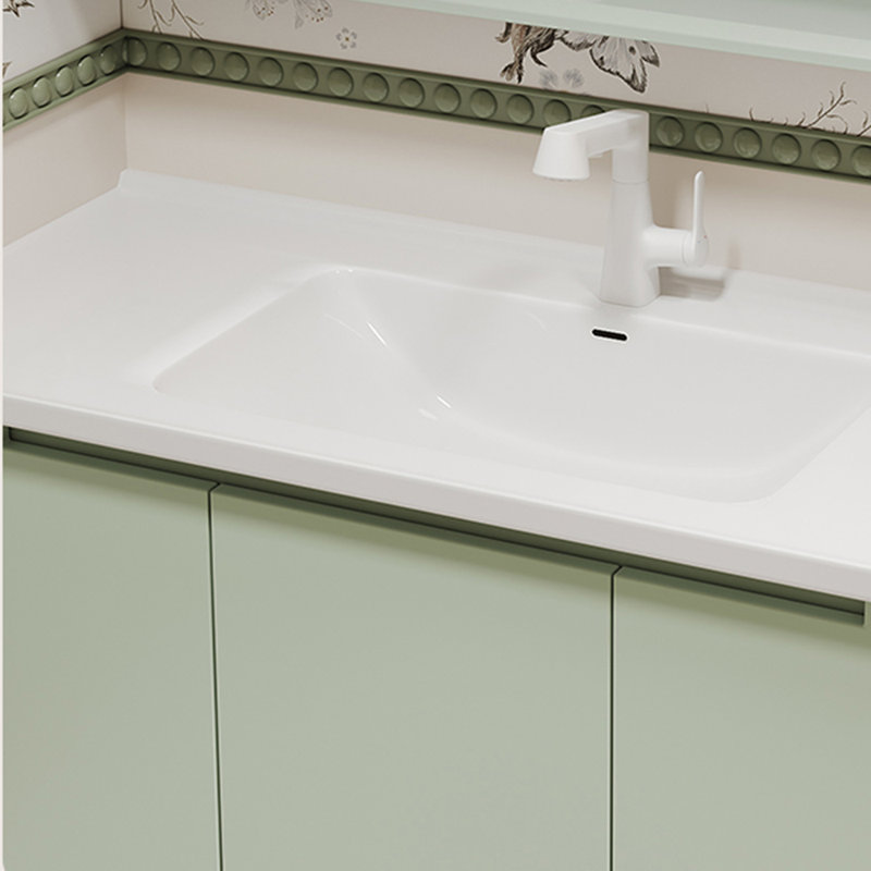 French style simple bathroom cabinet, Light Green
