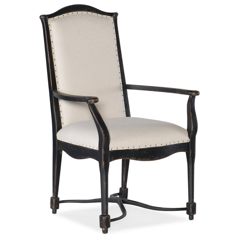 CiaoBella Upholstered Arm Chair, Black
