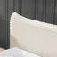 Queen Velvet Upholstered Platform Bed - Curved Headboard, No Box Spring Needed-299868535