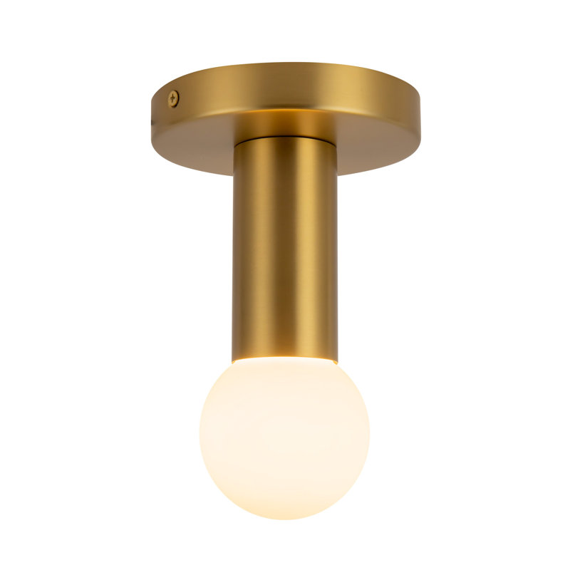 1 - Light LED Semi Flush Mount, Brushed Gold