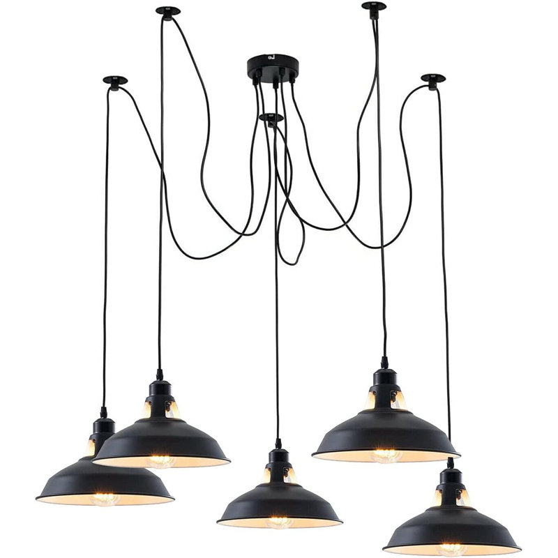 5 - Light Black Cluster Pendant
