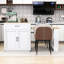 Îlot de cuisine en bois Devinder avec table de salle à manger extensible, station de charge intégrée et grand espace de rangement-1015581135