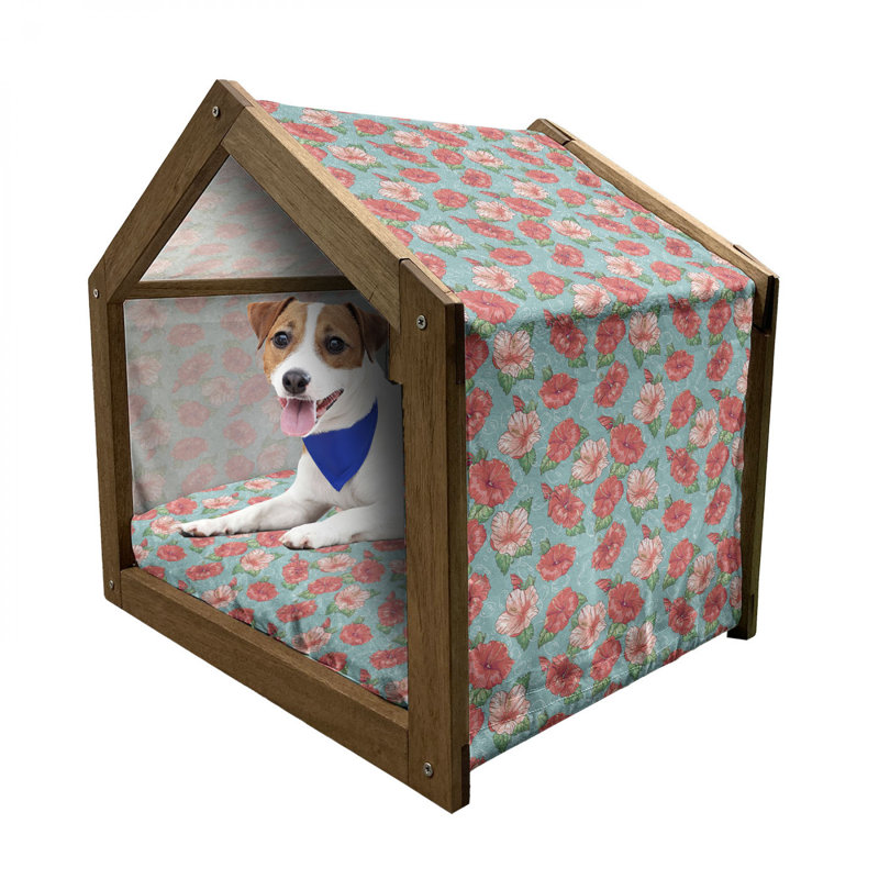 Niche pour chien en bois, H 32,28 po x l 39,37 po x P 28,35 po