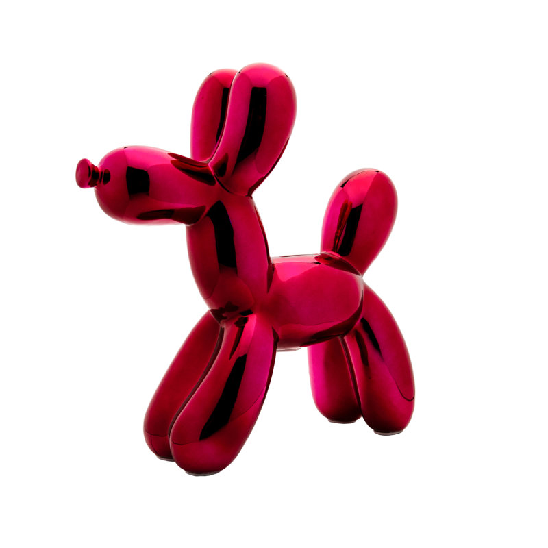 Plus Ceramic Dog Piggy Bank, Plum, 12" H x 4" W x 12" D