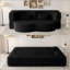 Canapé-lit moderne avec 2 coussins, canapé-lit convertible en tissu rembourré de mousse, matelas pliant de 15 po pour le salon, lit d'invité, aucun assemblage requis