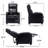 25.6" Wide Modern Soft Breathable Faux Leather Massage Home Theater Individual Seat with Remote Control  (Set of 4)