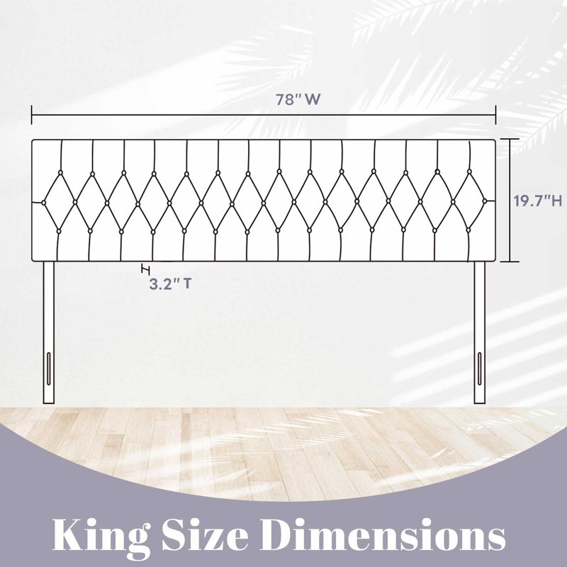 Aveigha Upholstered Headboard, Beige Linen, King
