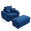 Chaise rembourrée avec repose-pieds Abegale-1025926527