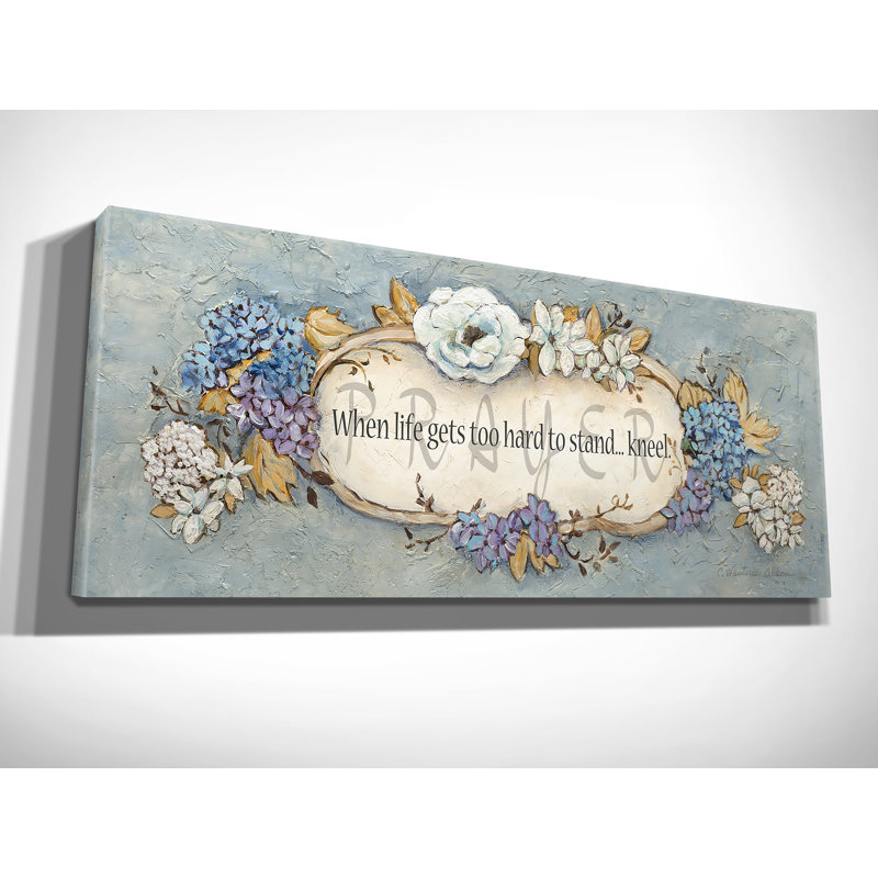 «Prayer» par Charlene Olson - reproduction d'art sur toile tendue, H 20 po x l 50 po x P 1,5 po