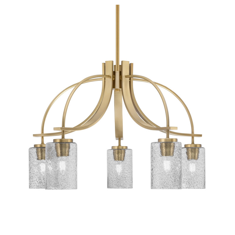 Lustre Cavella Light, Laiton New Age, H 16,5 po x l 25,25 po x P 25,25 po, 5