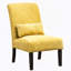 Élégante chaise d'appoint sans accoudoirs en tissu chenille avec coussin, pour des espaces contemporains et un confort accru-67646406