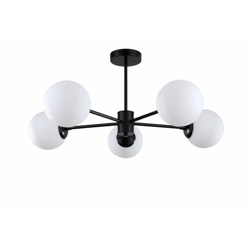Crivello 5 - Light Globe Pendant, Black