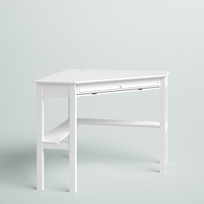 Corner Writing Desk, White