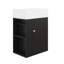 Ensemble de meuble-lavabo mural 20 po avec lavabo, meuble-lavabo mural simple 20 po avec meuble et tablette de rangement à gauche à deux niveaux-1368228958