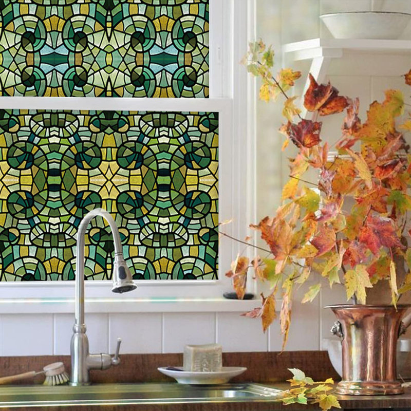 Abstract Non-Wall Damaging Window Decal
