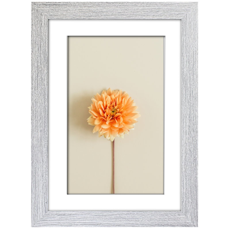 Picture Frame with Mat, Light Grey