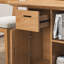 Bureau rectangulaire brun en bois massif-1195666885