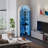 76" Tall Arched Display Cabinet-1236435773