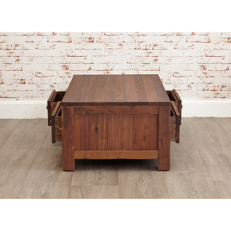 Jaquelinne Solid Wood Coffee Table with Storage