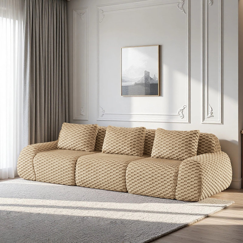 Canapé modulaire 114,2 po Boneless Couch, Chameau