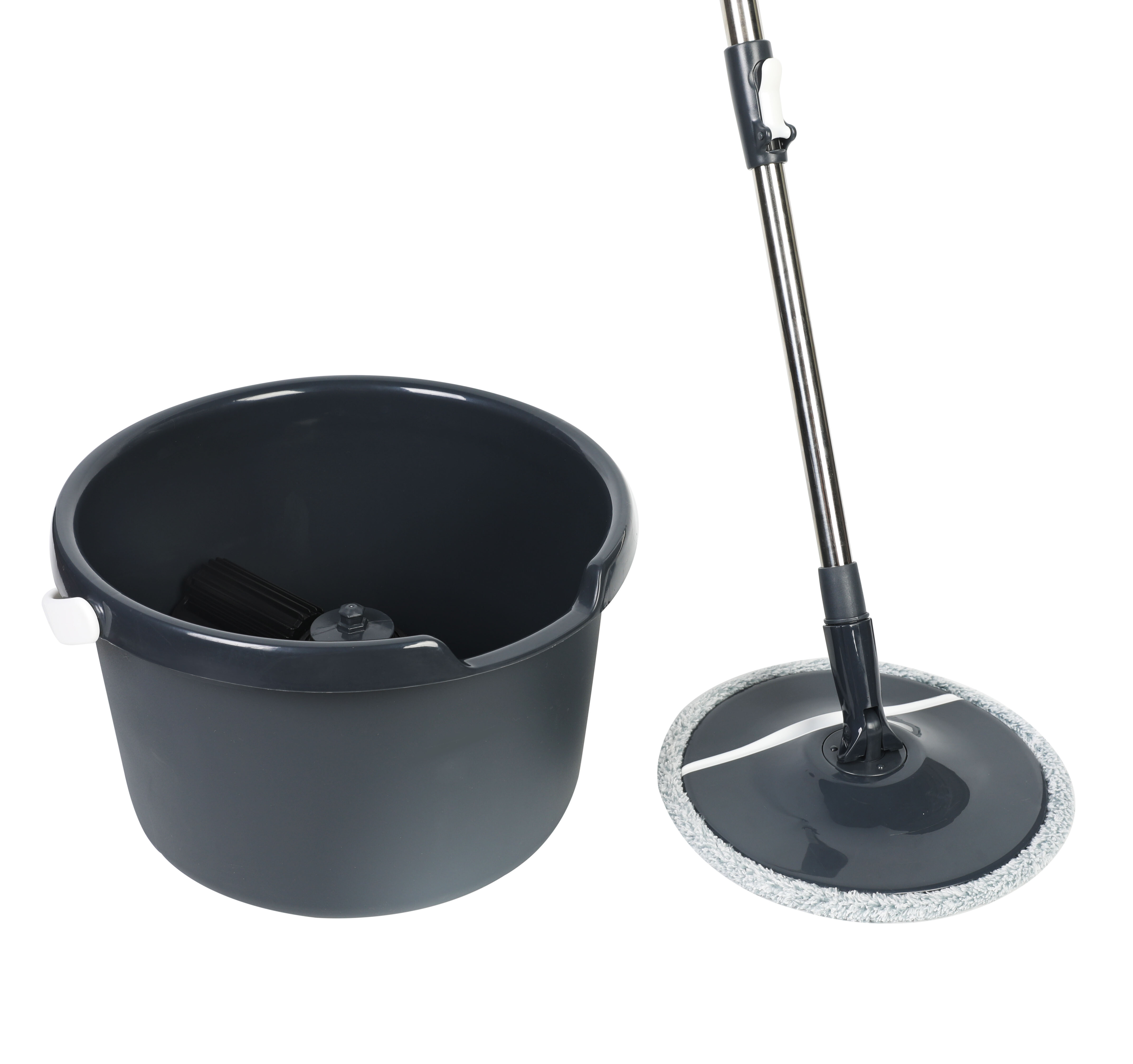 TOPMART 360 Degree Rotating Mop Bucket Set With 3 Microfiber Cloth