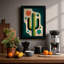 Geometric Cactus Mid-Century - Framed Print-1784477646-1784477680