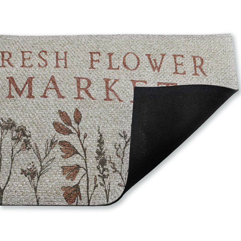 Tapis d'extérieur Fresh Flower Market Blooms, design par Lux + Me Designs, 18 po x 30 po