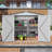 8X6 FT Metal Outdoor Storage Shed, Tool Shed With Pitched Roof Waterproof With Side Window And Lockable Door, Metal Tool Shed For Garden Tool Storage, Everyday Sundries And Bike Storage, White + Gray-123375619