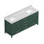 Meuble-lavabo spacieux en bois massif avec double lavabo moderne