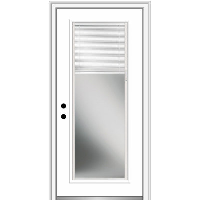Porte d'entrée avant en fibre de verre apprêtée