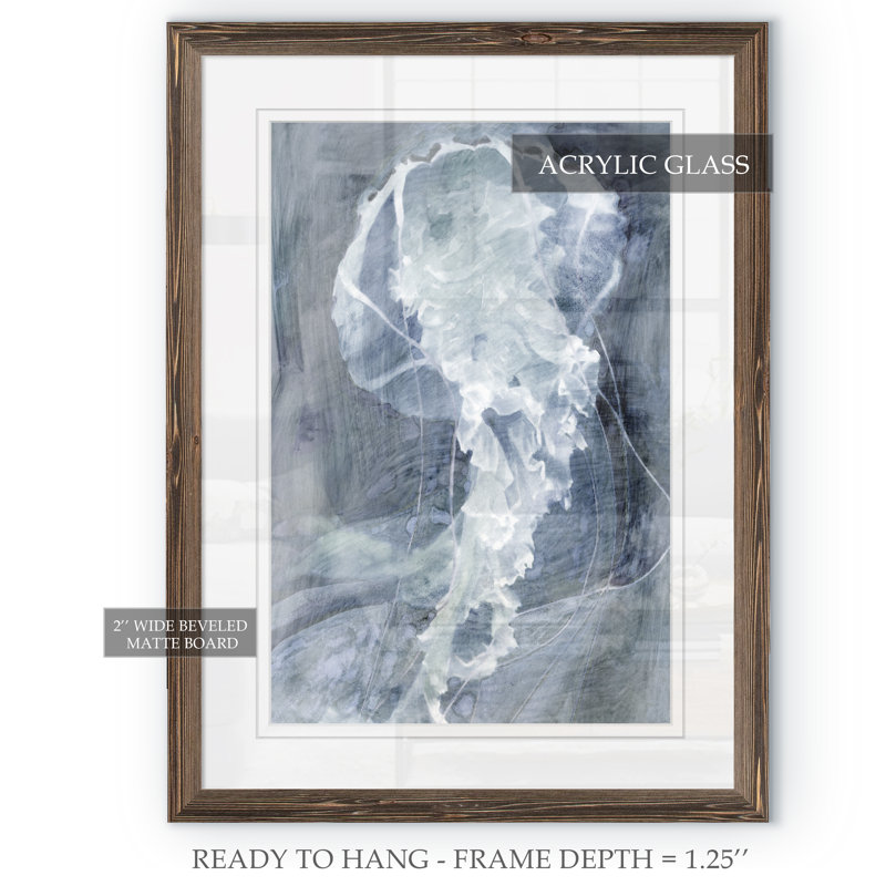 « indigo jellyfish i » par paul cezanne-reproduction d’art sur image, H 22 po x l 16 po x P 2 po, Impression encadrée, moka