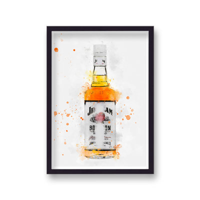 Spirit Graphic Splash Jim Beam Inspired by Vouvart - Single Picture Frame Print