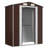 Garden Shed Dark Brown Galvanized Steel Large Outdoor Shed with Sliding Components-123203431-123203429