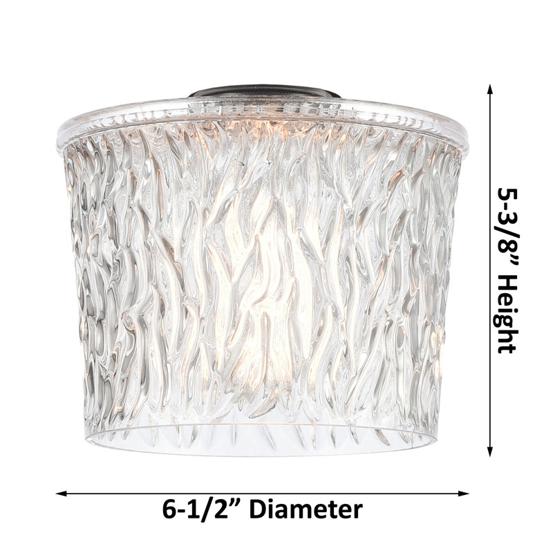 Plafonnier semi-encastré en verre Thoa, Or satiné