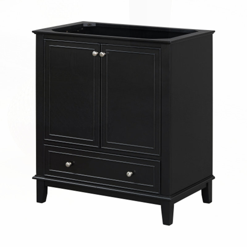 30" Bathroom Vanity without Sink, Black