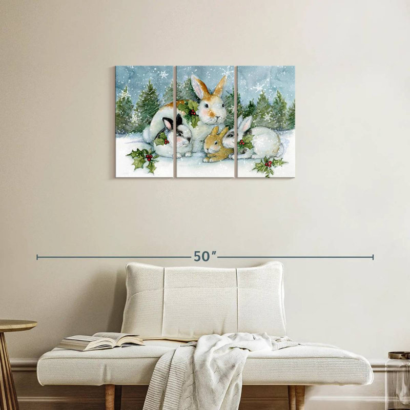 Brampt Enchanted Bunnies I, 20" H x 33" W