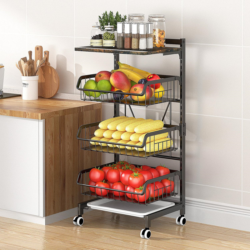 35.59'' H x 17.01'' W Utility Cart with Wheels