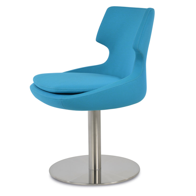 Table ronde Patara, Acier Inoxydable, Turquoise