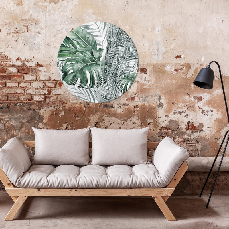 Round Canvas Print - Exotic flora