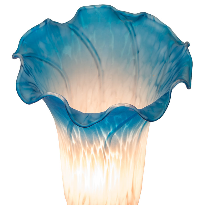 Lampe d'appoint 13 po Tiffany, Rose / Bleu