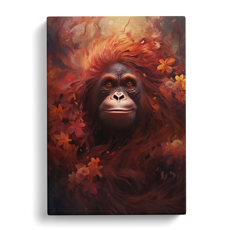 Orangutan Romanticism No.2 - Wrapped Canvas, 76cm H x 50cm W x 3cm D