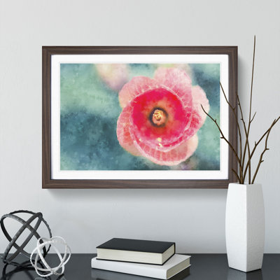 A Pink Hibiscus Flower - Picture Frame Painting