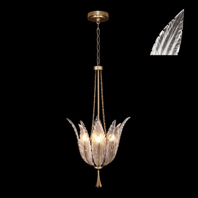 Luminaire suspendu géométrique unique à 4 lumières Plume