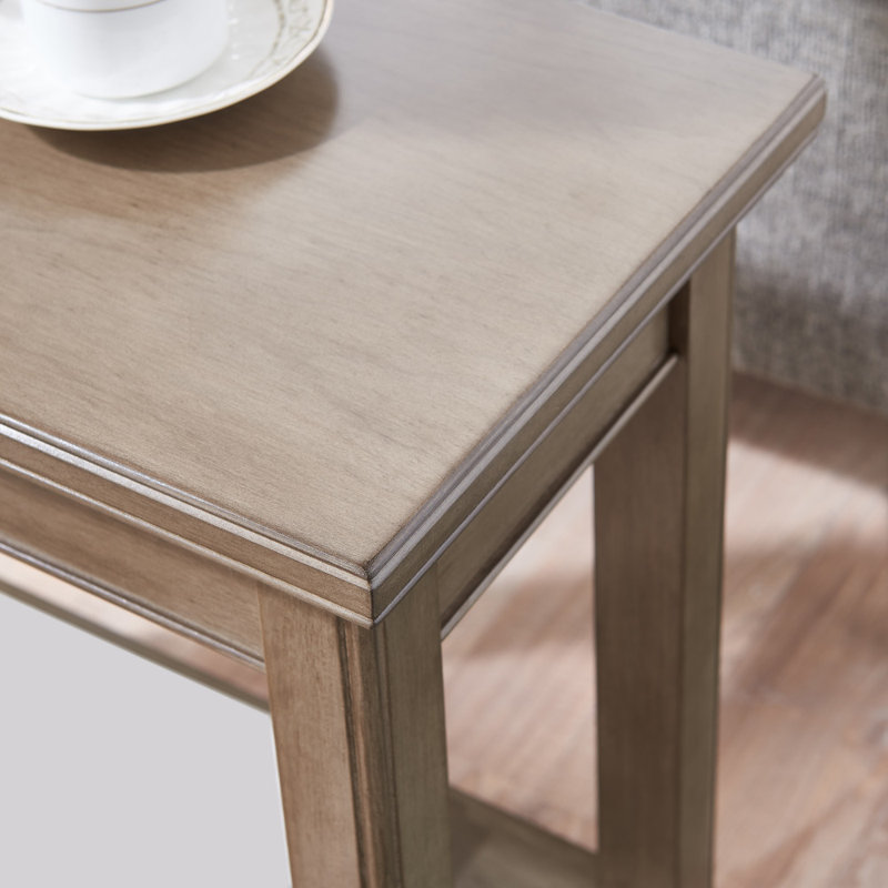Laurent Solid + Manufactured Wood Narrow End Table, Smoke Gray-wash