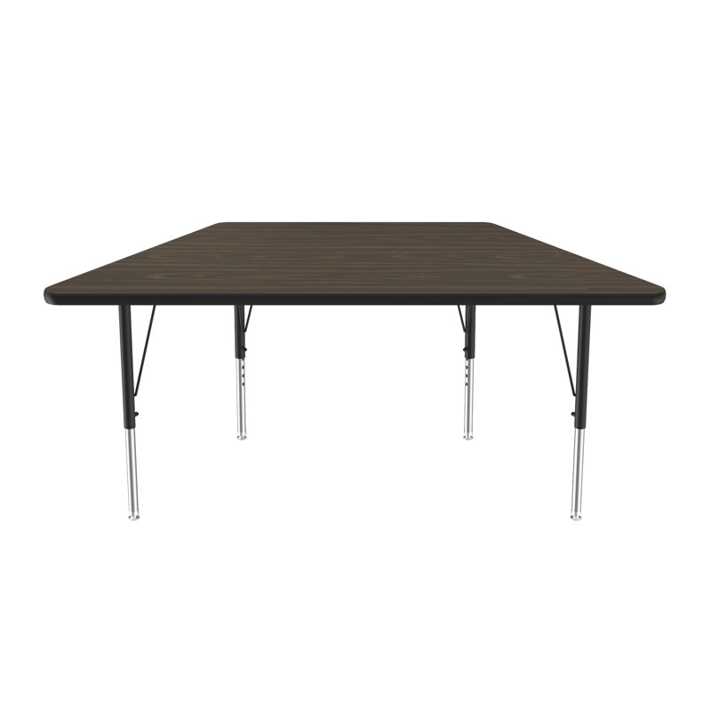 Table d'activité trapézoïdale à hauteur ajustable, Noyers